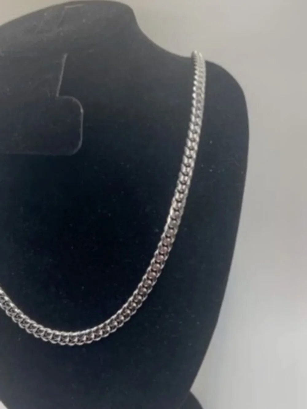 Real Silver Cuban Chain 6mm 22 Inch Stainless Steel Plated Durable Unisex